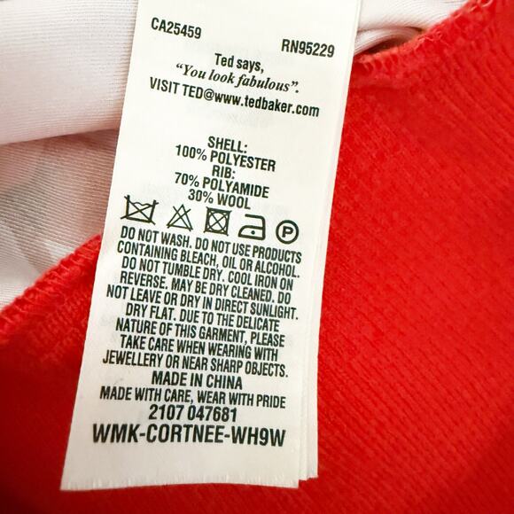 TED BAKER | Cortnee Fantasia-Print Bomber Jacket Floral Print | 3, 8, Medium - Picture 7 of 9